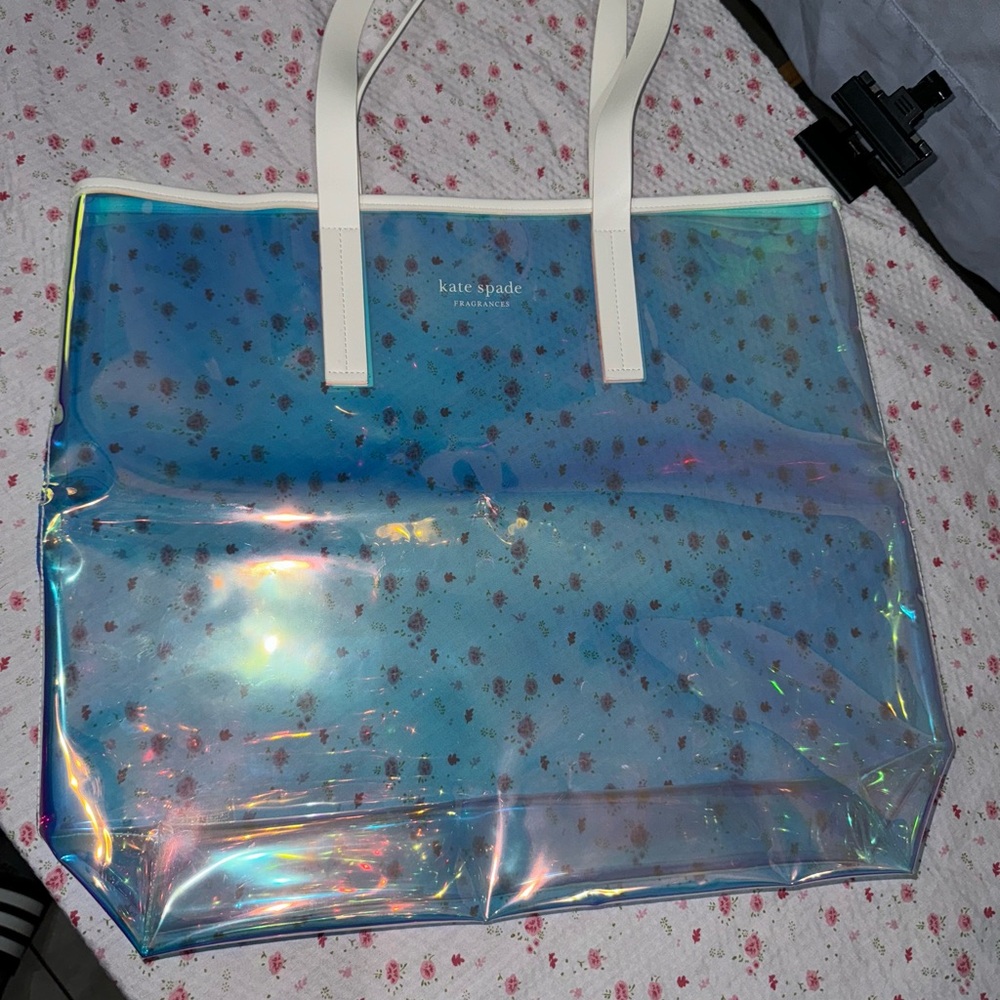 Holographic Iridescent Kate Spade Vinyl Tote 💕🐇Free Shipping! 😘💌 - Picture 8 of 9